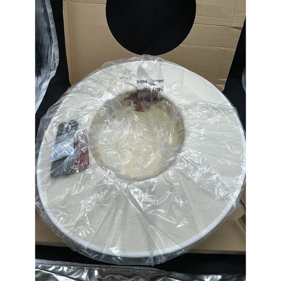 Femsee Wool Hat Sz Medium Cream Color Embroidery Band - Picture 12 of 16